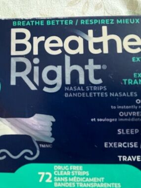 Breathe Right Nasal Strips Clear 72 Count